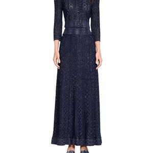 Sandro Rhinestone Knit Maxi Skirt